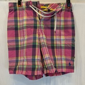 Men's Ralph Lauren Swim Trunks (Size 32) Pink/Green/Yellow